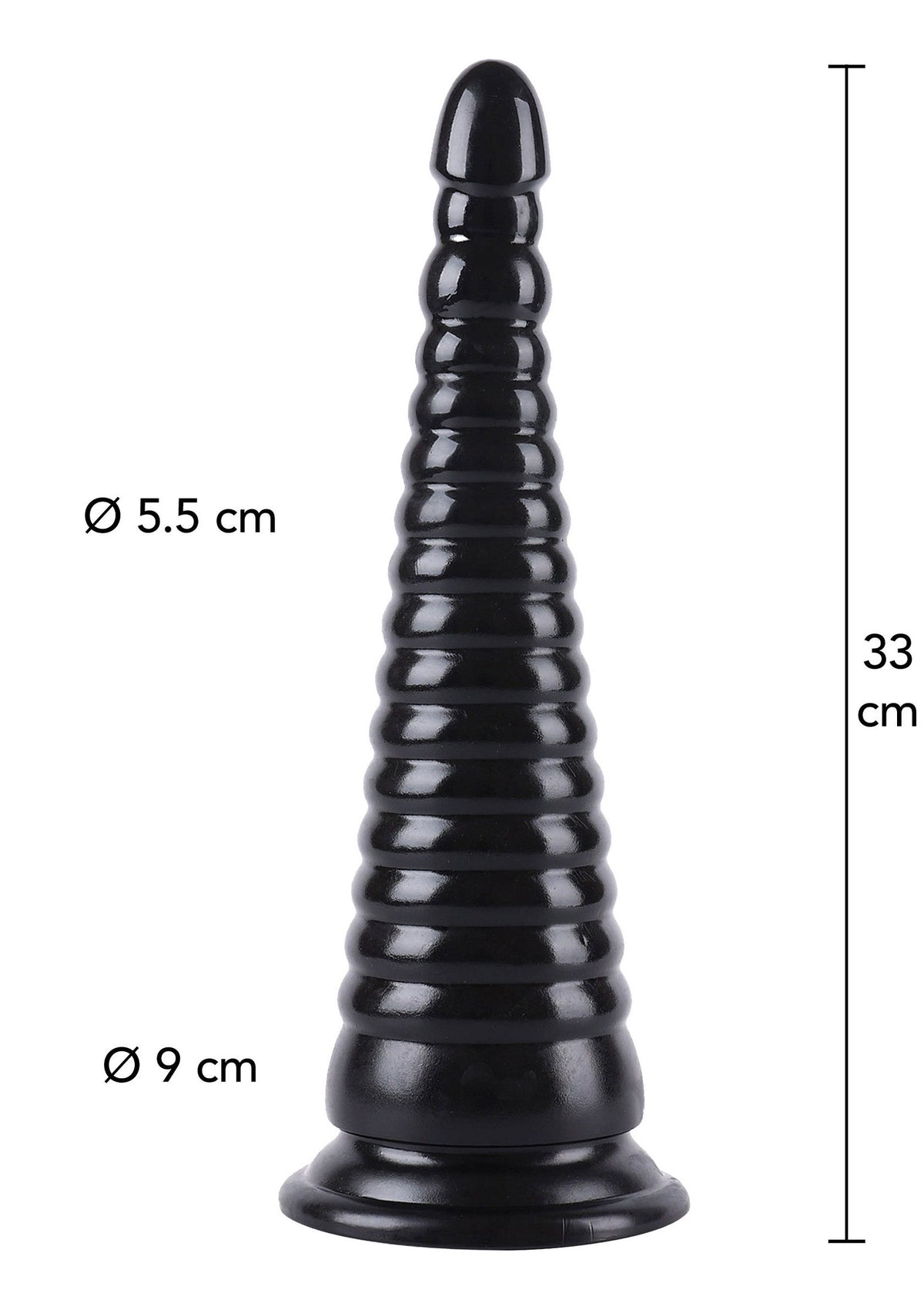 Cono anale 33 cm nero