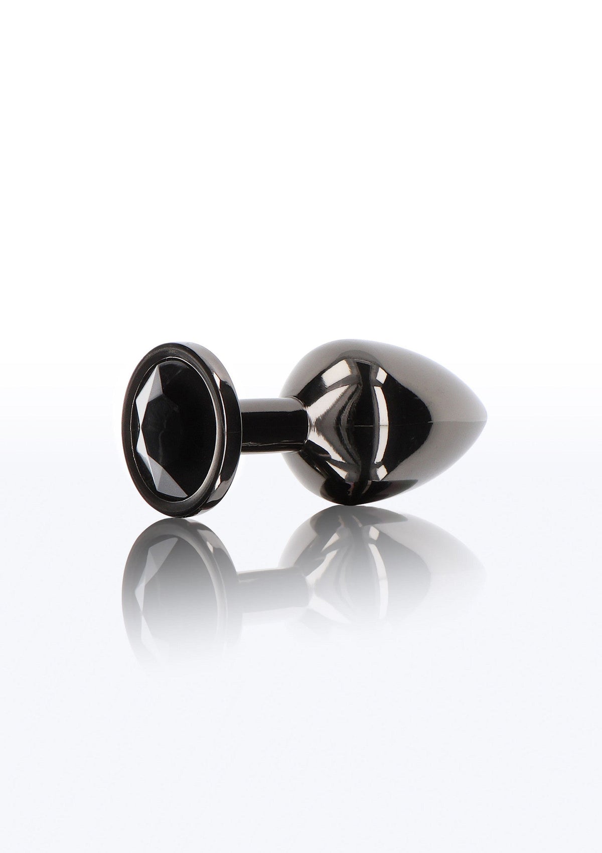 Plug anale con gioiello di diamante M nero